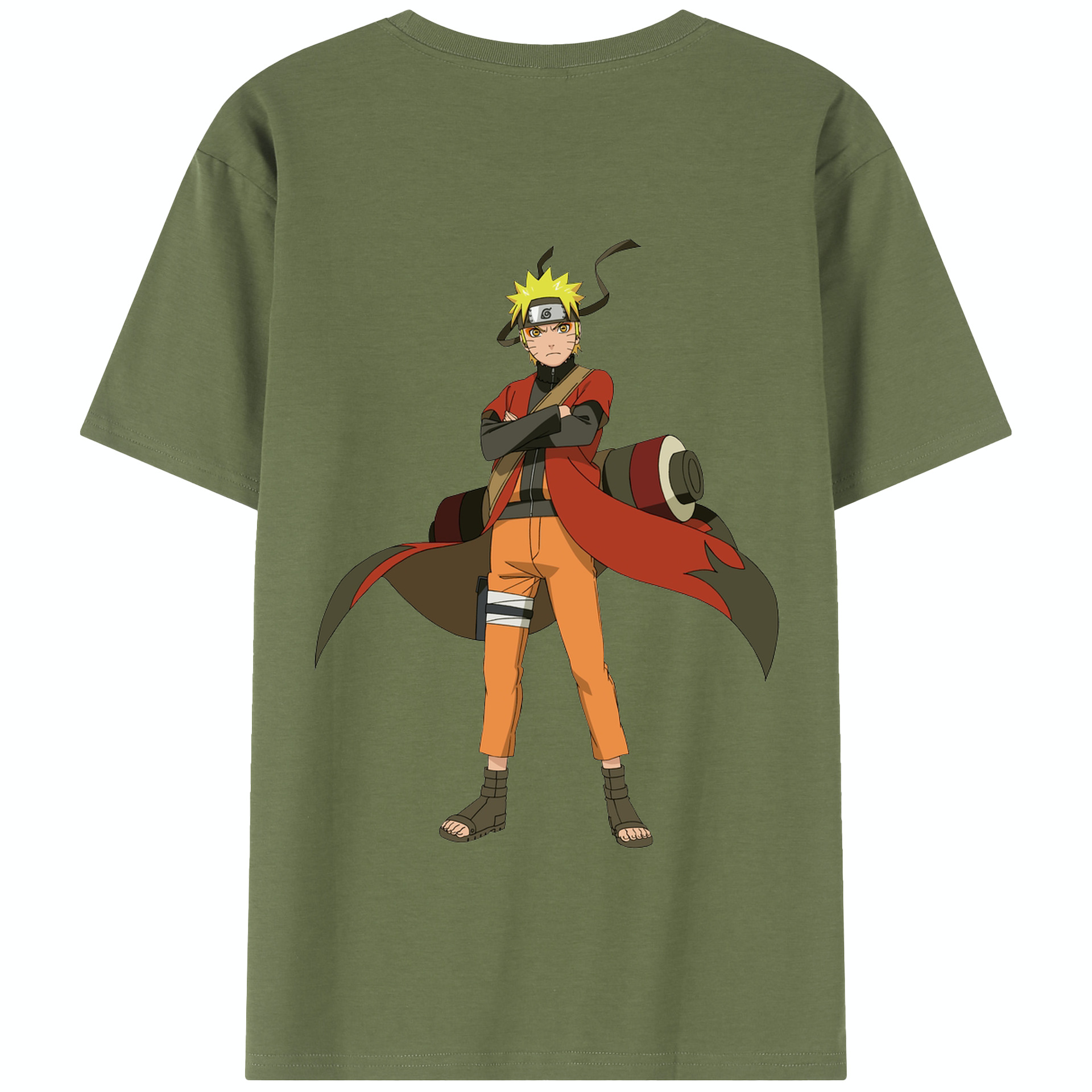 （画像用） NARUTO -ナルト- うずまき ナルト Uzumaki Naruto 綿100％半袖Tシャツ（背面プリント）